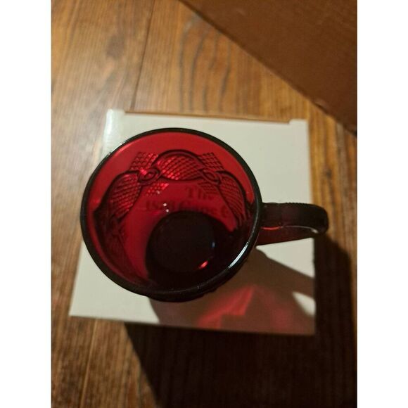 Vintage Avon 1990 1876 Cape Cod Ruby Red Cup & Saucer Set NOS w/ Box #3 - Picture 7 of 9